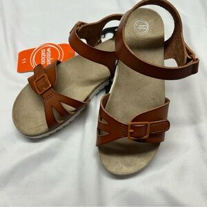 Wonder Nation Tan Kids Sandals with Buckle